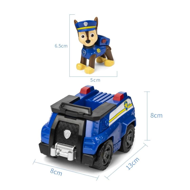 Personagens Patrulha Canina Coleção Completa Bambino - Boneco + Carrinho