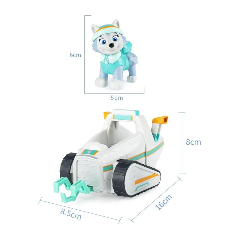 Personagens Patrulha Canina Coleção Completa Bambino - Boneco + Carrinho