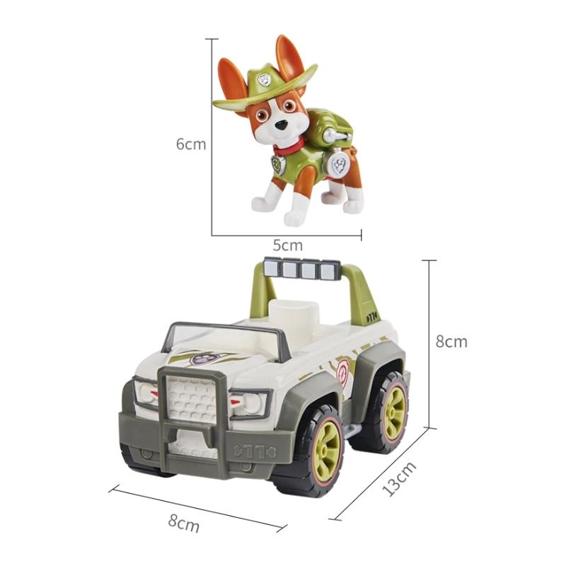 Personagens Patrulha Canina Coleção Completa Bambino - Boneco + Carrinho