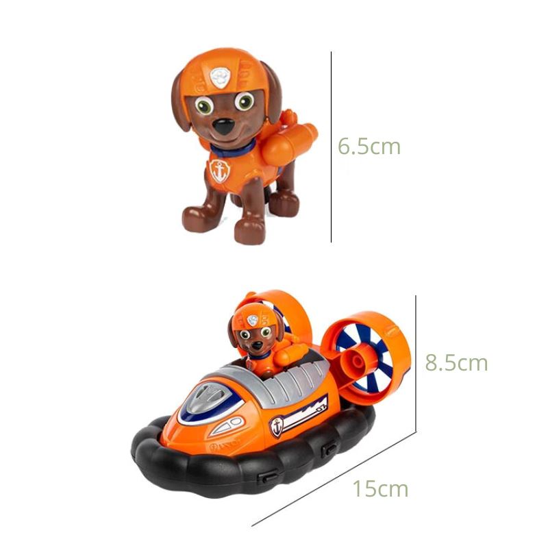 Personagens Patrulha Canina Coleção Completa Bambino - Boneco + Carrinho