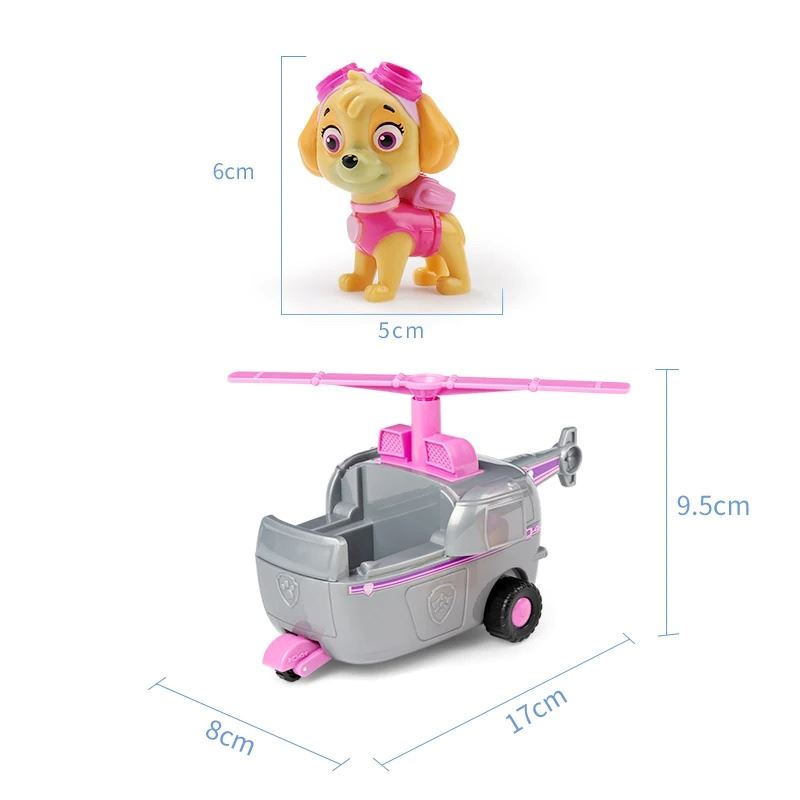 Personagens Patrulha Canina Coleção Completa Bambino - Boneco + Carrinho