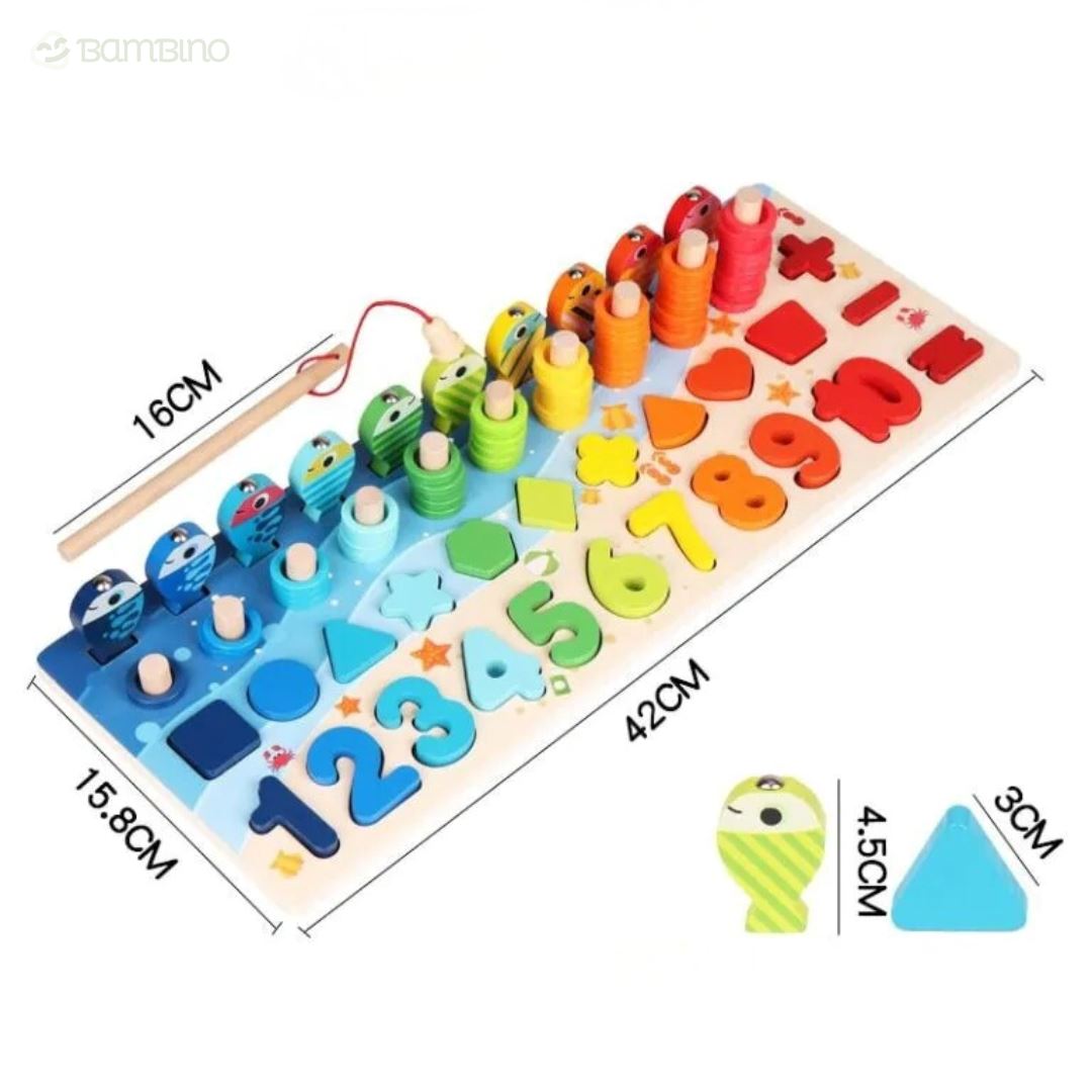 Brinquedo Kit Desenvolvimento Infantil: Coordenação, Paciência e Raciocínio Lógico Bambino