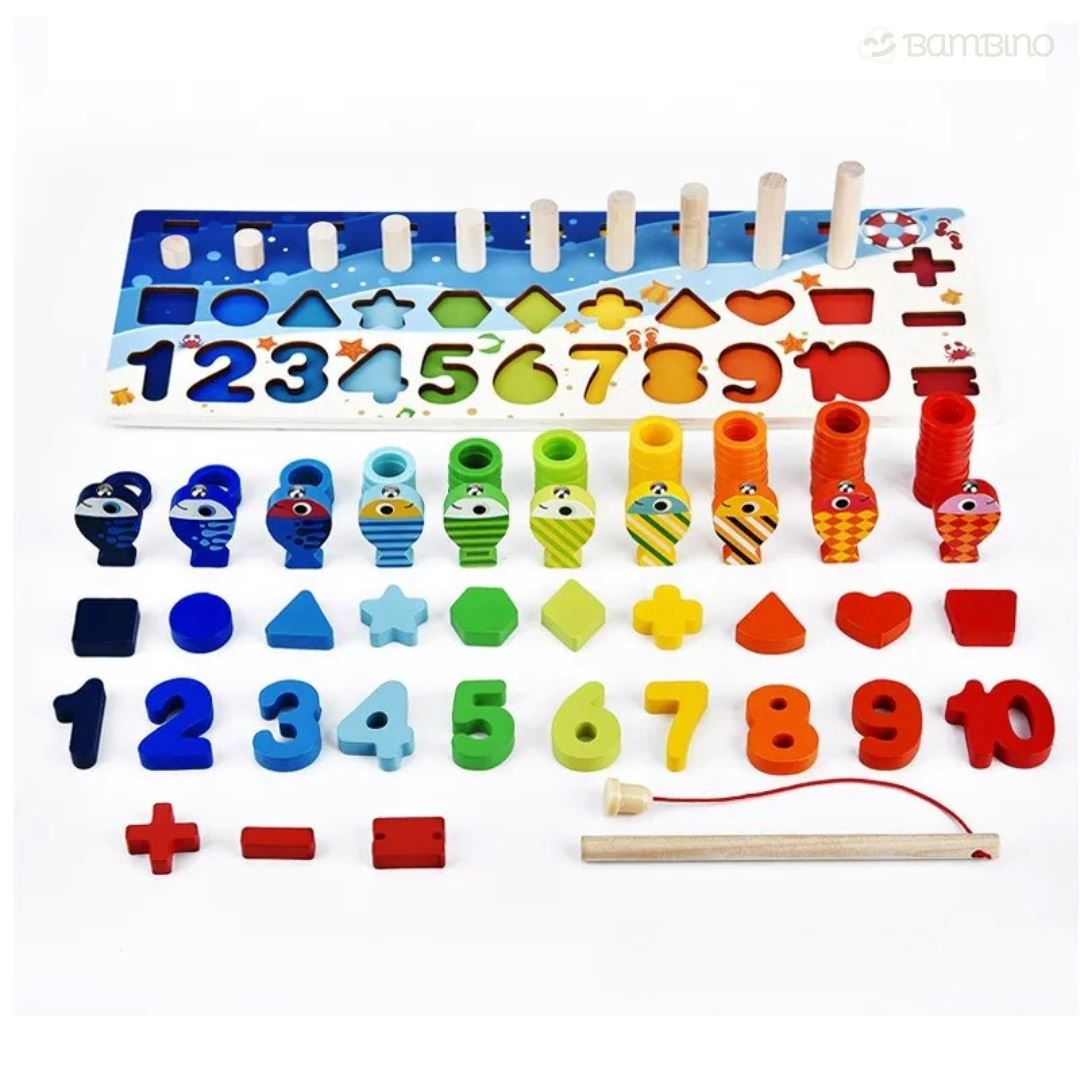Brinquedo Kit Desenvolvimento Infantil: Coordenação, Paciência e Raciocínio Lógico Bambino