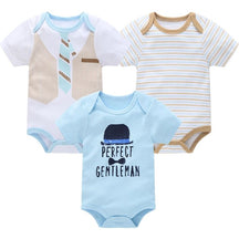 Body Infantil Manga Curta Masculino Personalizado Gentleman e Ursinho - Conjunto de até 6 Unidades