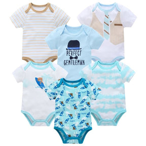 Body Infantil Manga Curta Masculino Personalizado Gentleman e Ursinho - Conjunto de até 6 Unidades