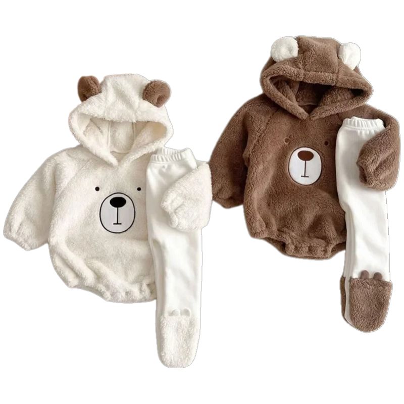 Conjunto Bebê Macacão e Body de Ursinho