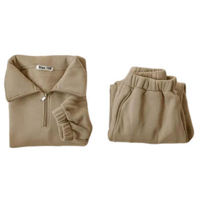 Conjunto Moletom Infantil Gola Alta com Zíper