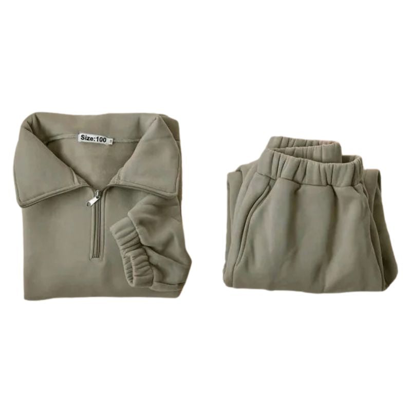 Conjunto Moletom Infantil Gola Alta com Zíper