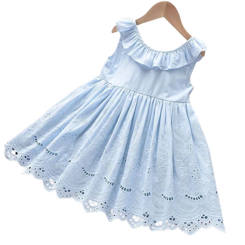 Vestido Azul Celeste para Meninas - Charme Casual para Festas de Verão