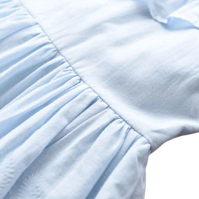 Vestido Azul Celeste para Meninas - Charme Casual para Festas de Verão