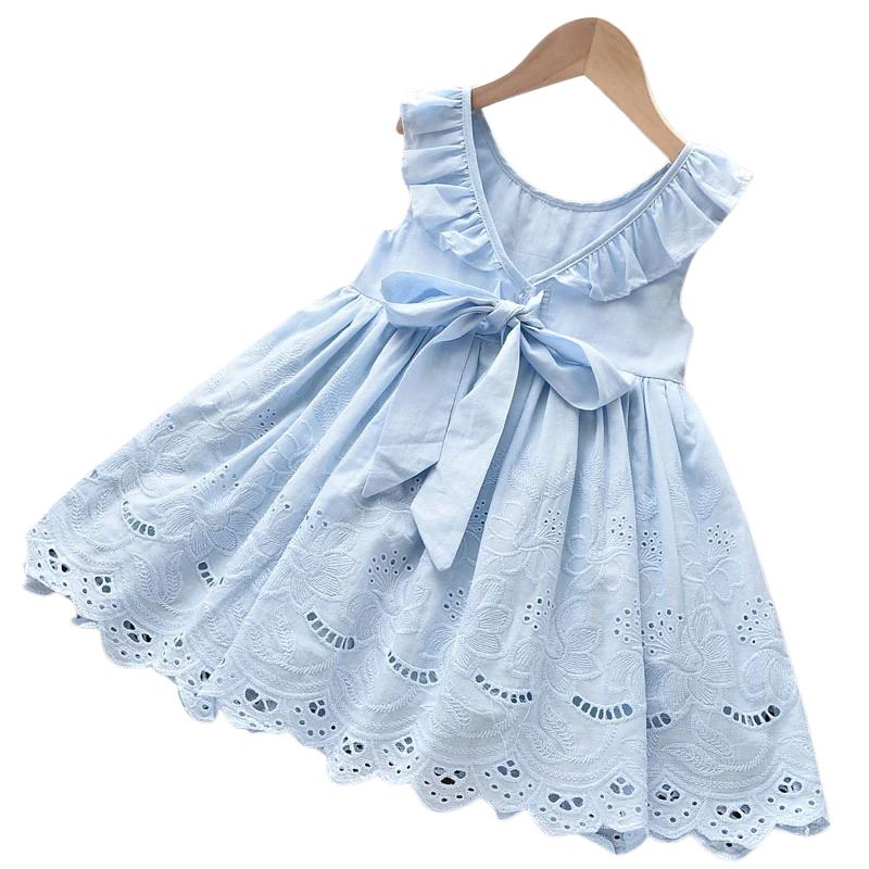 Vestido Azul Celeste para Meninas - Charme Casual para Festas de Verão