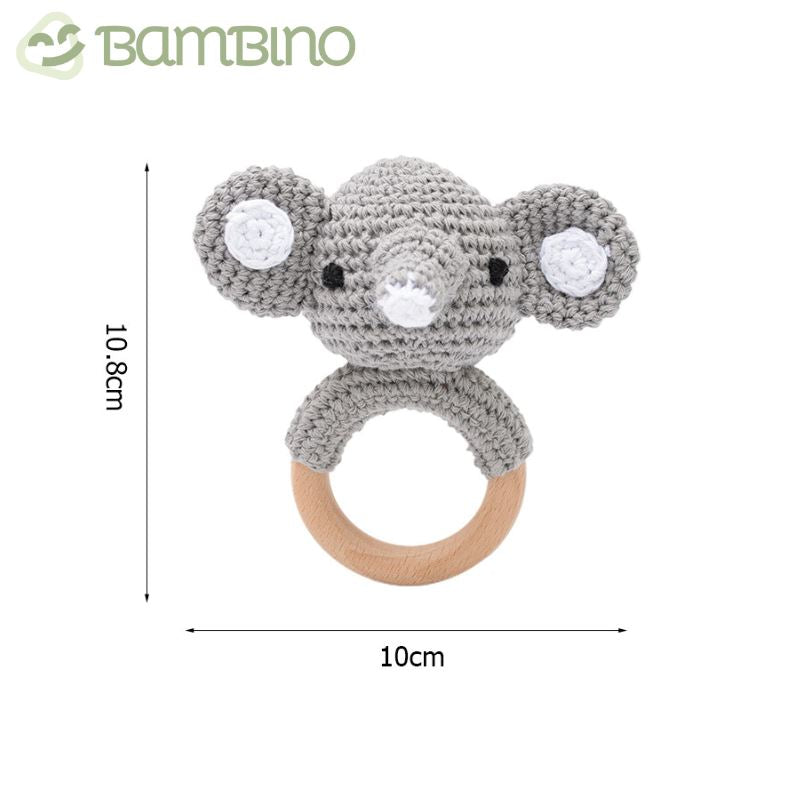 Chocalho Ternura Trabalhado Para Recém Nascidos Bambino