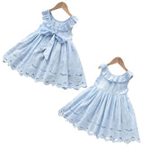 Vestido Azul Celeste para Meninas - Charme Casual para Festas de Verão
