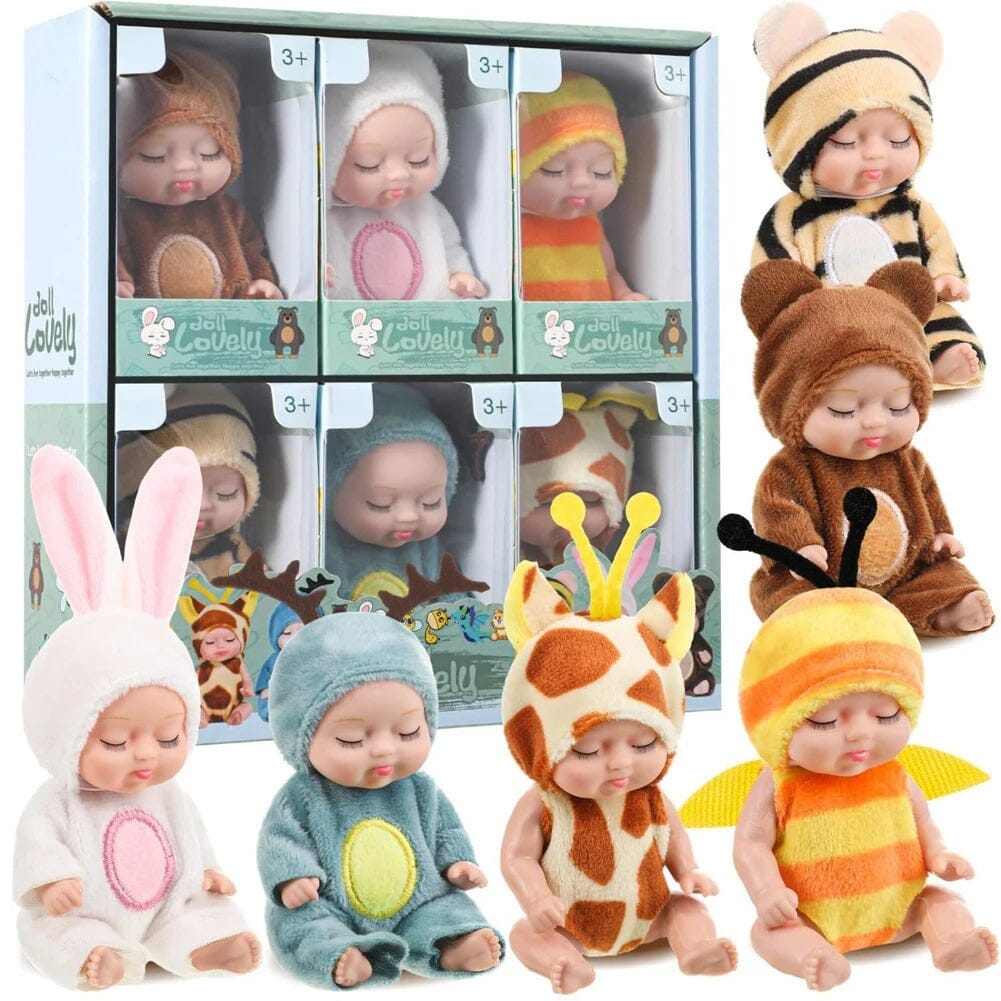 Coleção 6 Bebês Realistas Charming com Fantasia