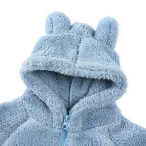 Jaqueta Peluciada Infantil com Capuz de Ursinho