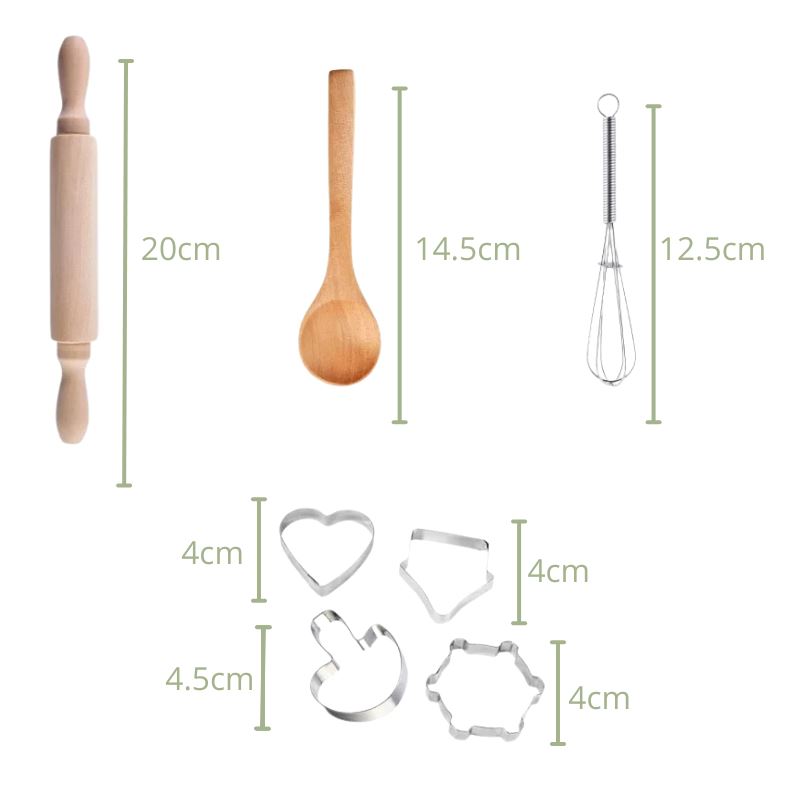 Kit Acessórios de Cozinha + Avental Infantil Bambino