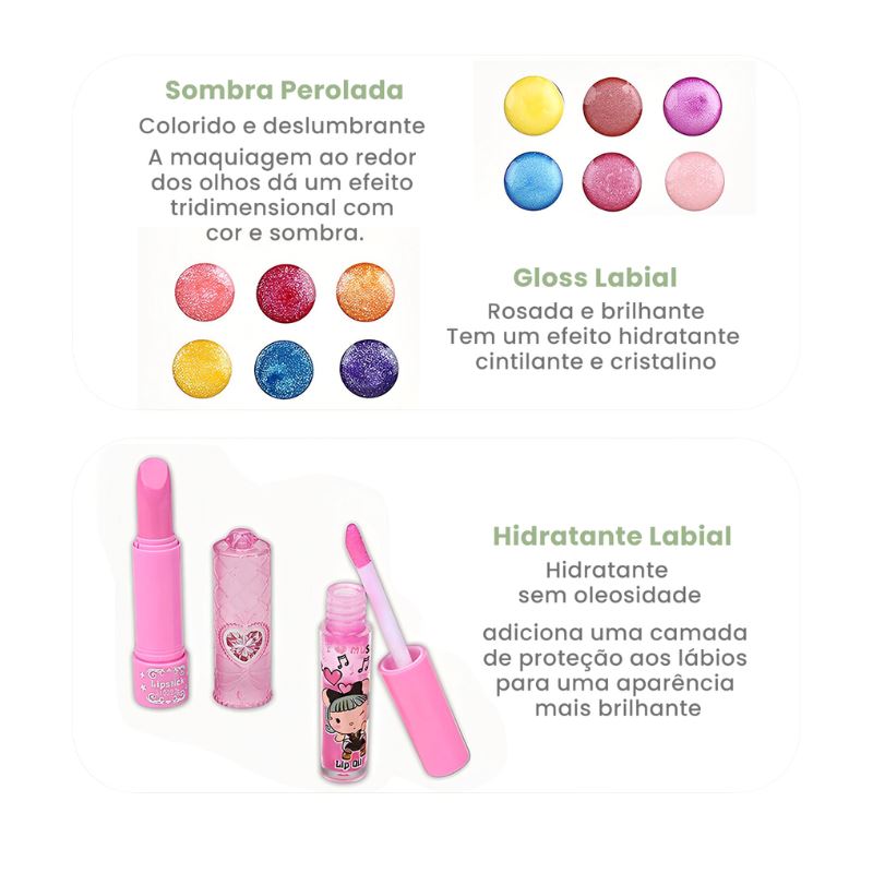 Maleta de Maquiagem Completa Infantil