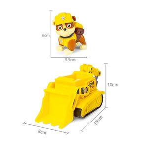Personagens Patrulha Canina Coleção Completa Bambino - Boneco + Carrinho