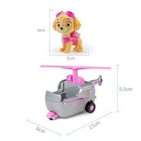 Personagens Patrulha Canina Coleção Completa Bambino - Boneco + Carrinho