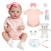 Boneca Reborn Bebê Helena | 48cm Silicone com Olhos Azuis - Boneca Real
