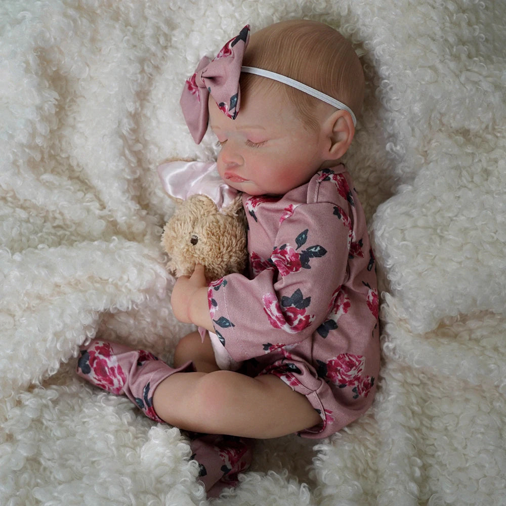 Boneca Reborn Bebê Elisa | 48cm Corpo 100% Silicone Realista - Boneca Real