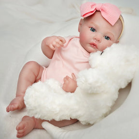 Boneca Reborn Bebê Helena | 48cm Silicone com Olhos Azuis - Boneca Real