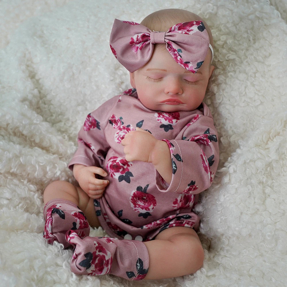 Boneca Reborn Bebê Elisa | 48cm Corpo 100% Silicone Realista - Boneca Real