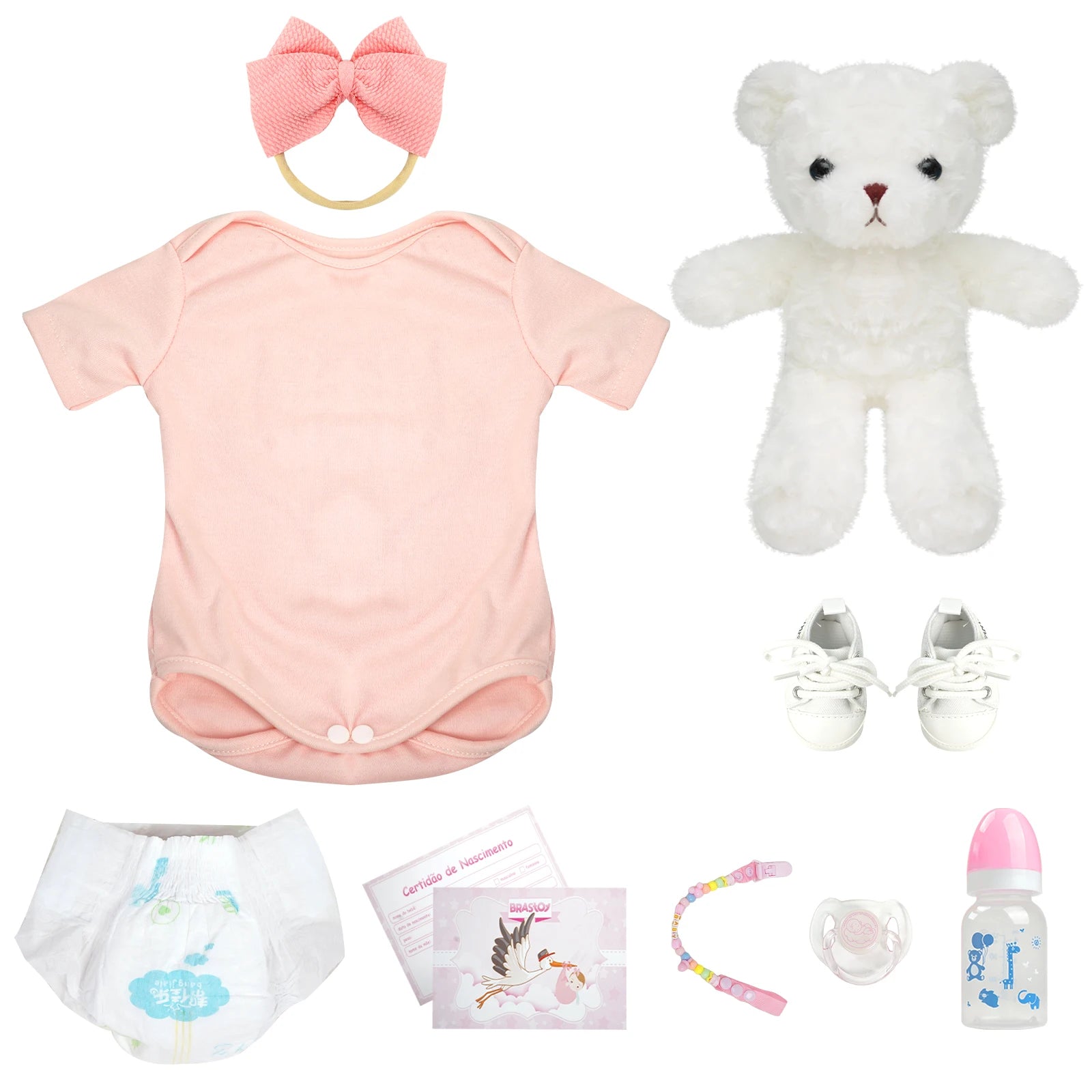 Boneca Reborn Bebê Helena | 48cm Silicone com Olhos Azuis - Boneca Real