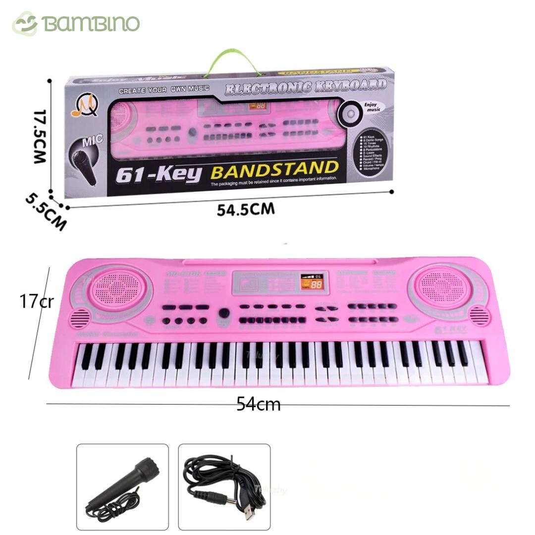 Teclado Elétrico Com Microfone Infantil