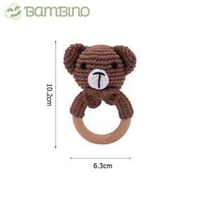 Chocalho Ternura Trabalhado Para Recém Nascidos Bambino